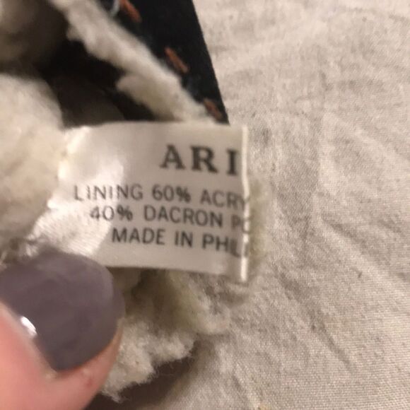 Aris black suede fur lined gloves - Picture 5 of 5
